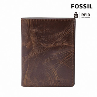 【FOSSIL 官方旗艦館】Derrick 真皮RFID防盜多功能皮夾-深棕色 ML3686201 (禮盒組附鐵盒)