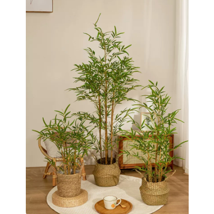 免運 可開發票 仿真竹子 盆栽 擺 件新中式 禪意 客廳綠植 櫥窗落地裝飾 植物造景 假竹子