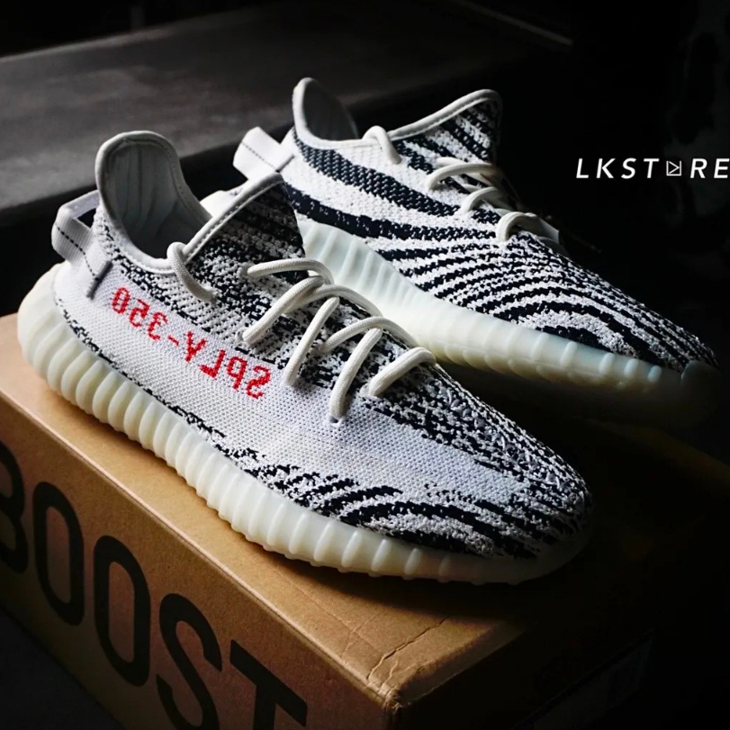 {LKSTORE} Adidas YEEZY Booost 350 斑馬 白斑馬 CP9654 2023新款