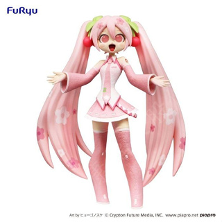 FURYU 初音未來 卡通Y 櫻初音 景品 代理版 豬帽子模型玩具