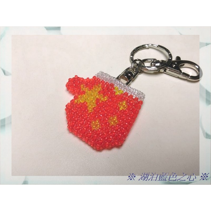 ※湖泊藍色之心※ 《中國》─手套(左)國旗造型鑰匙圈