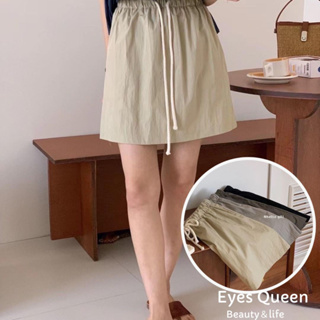[Eyes Queen] 現貨 工裝褲 工裝短裙 抽繩刷刷裙 雙口袋抽繩短裙 短裙 綁帶短裙 裙子