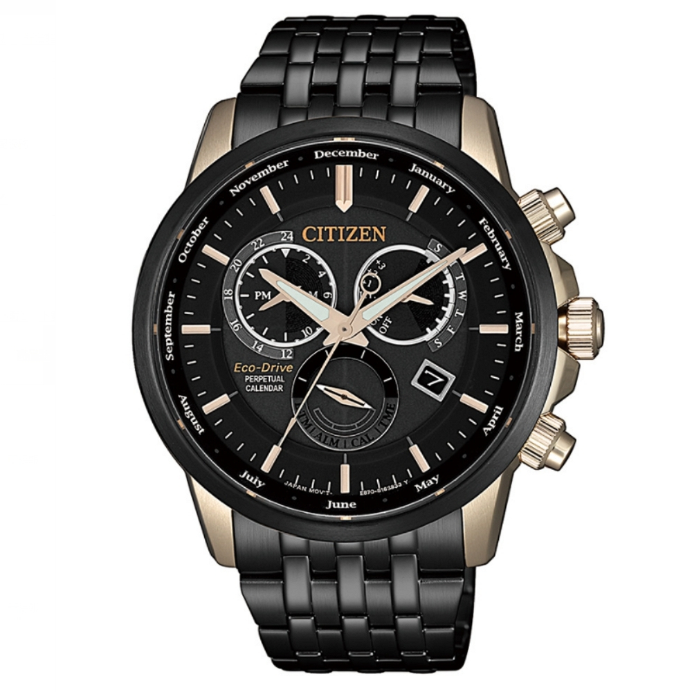 【CITIZEN 星辰】光動能萬年曆腕錶BL8156-80E  42mm 現代鐘錶