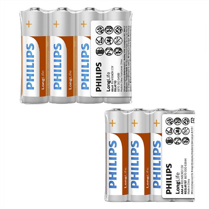 飛利浦PHILIPS LongLife 3.4號 碳鋅電池4顆#電池#便宜#特價