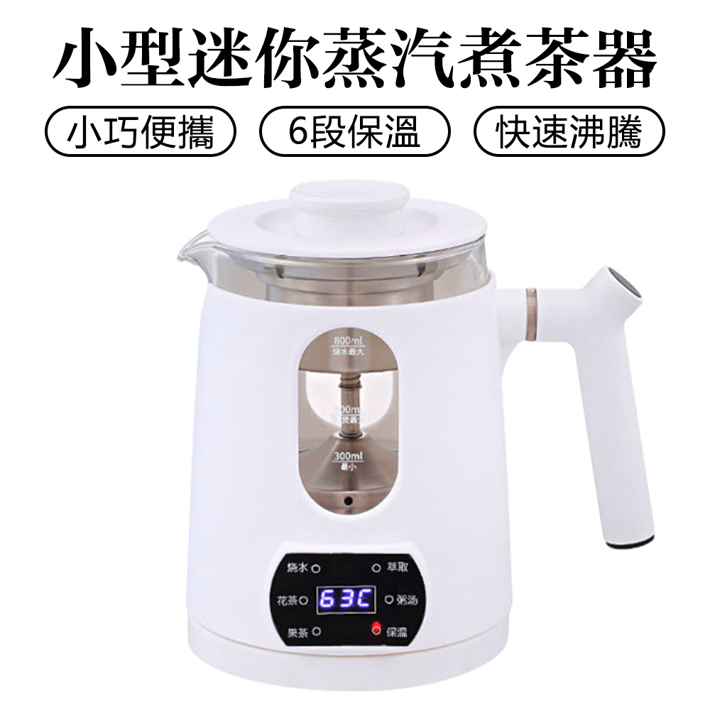 【Zemi 知米】煮茶器 蒸茶器 家用小型蒸汽煮茶器 茶壺 辦公室保溫壺 玻璃花茶壺 養生壺 燒水壺 玻璃快煮壺 開水壺