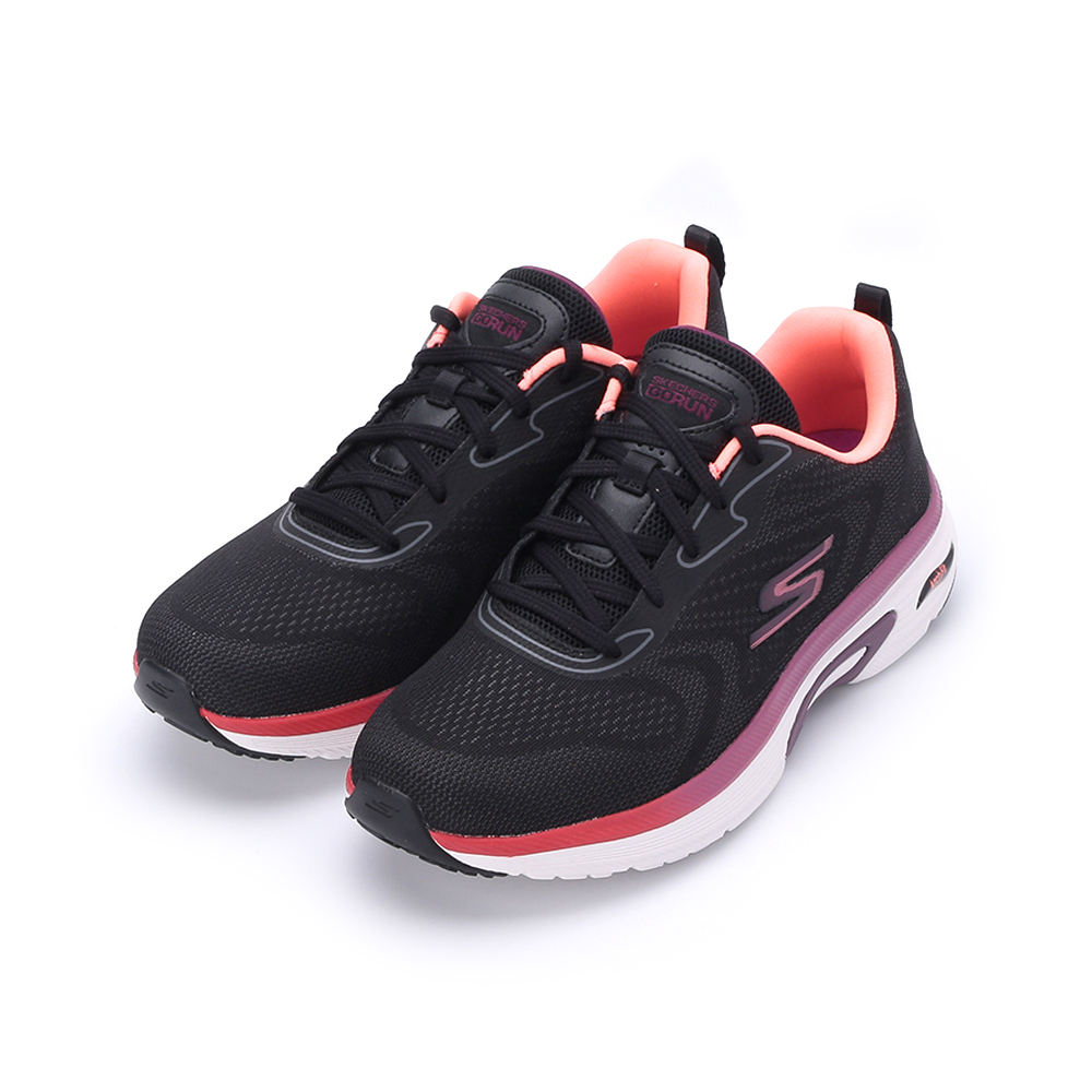 SKECHERS GO RUN ARCH FIT 綁帶運動鞋 黑粉紅 128957BKBU 女鞋