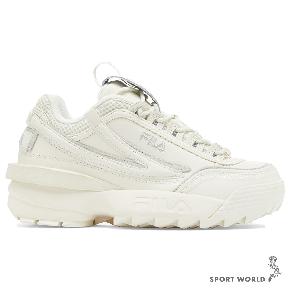 FILA 女鞋 休閒鞋 老爹鞋 DISRUPTOR II EXP 奶茶【運動世界】5-C609W-100