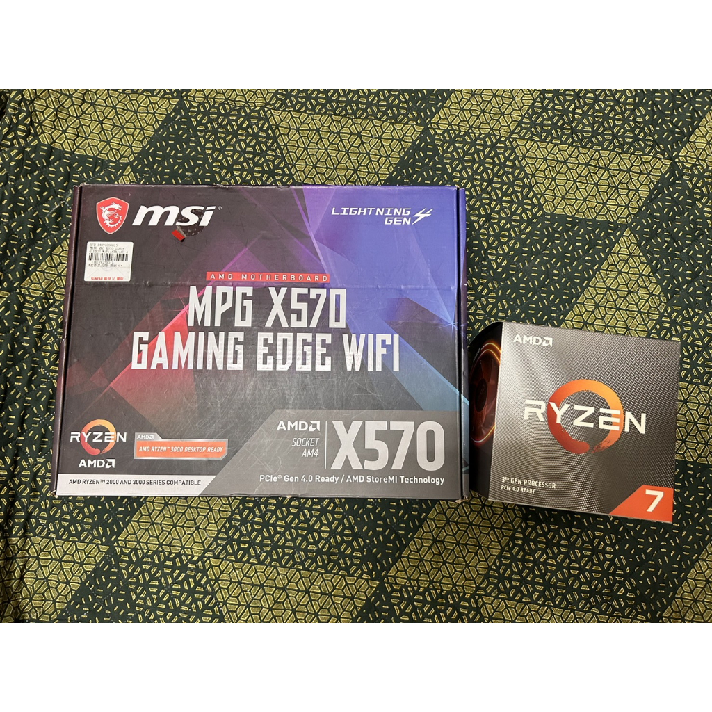 主機板 MSI X570 gaming edge wifi AMD R7 3700X