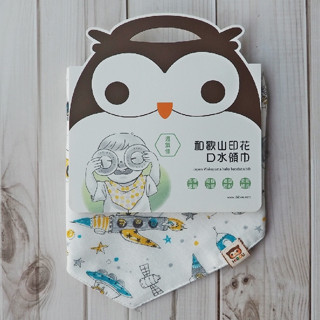 台灣製現貨(喜福HiBOU)日本和歌山嬰兒口水巾圍兜(超萌花色,可造型可防汙)嬰兒用品推薦新生兒禮物寶寶圍兜嬰兒圍兜彌月