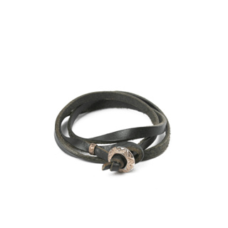Moto - LBC-03 Leather Bracelet (Black) 手環 皮革手環 皮革手圈銀 印地安 銀飾