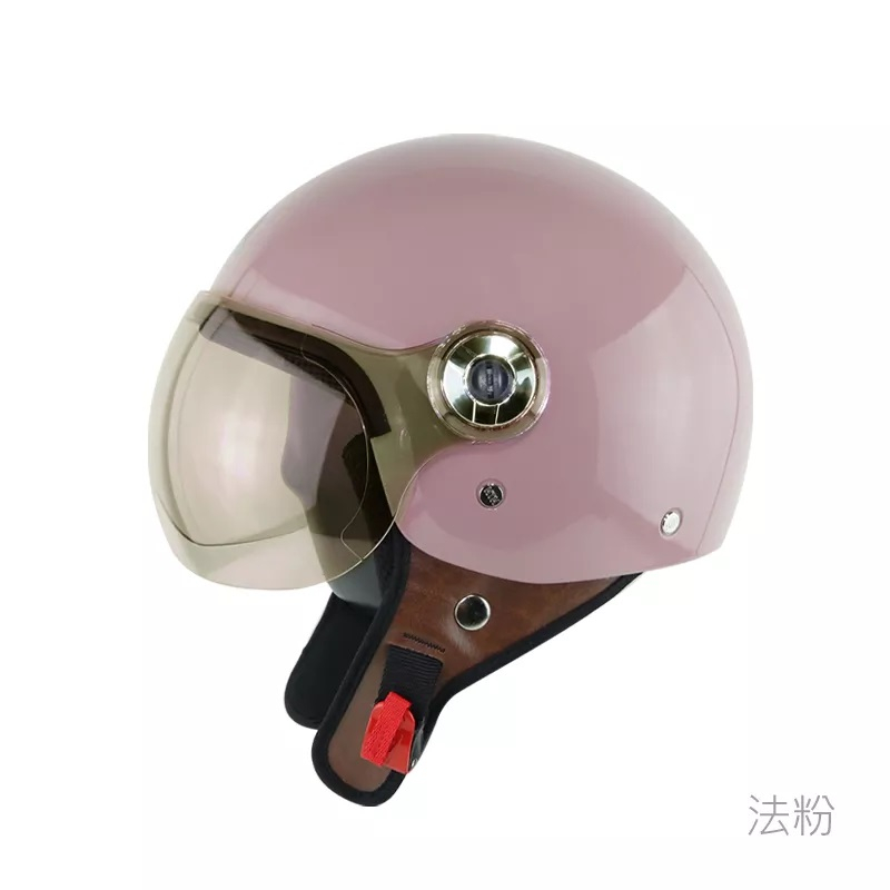 【免運費】*安全帽小舖＊華泰K-808 飛行帽 Gogoro復古型 W造型鏡 法粉 K808