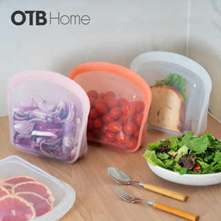 OTB HOME 矽膠保鮮袋1800ml 2入(6色任選) 矽膠食物袋 食物袋 矽膠密封袋 密封袋 舒肥袋 站立式矽膠袋