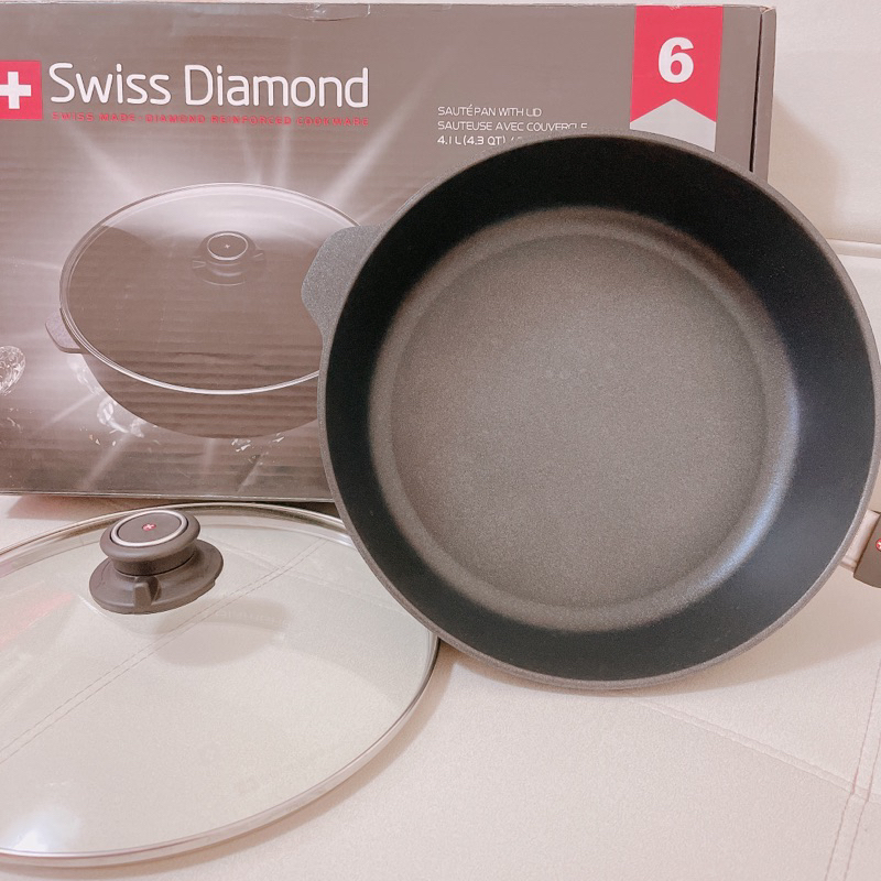 瑞仕鑽石鍋 瑞士原裝 深煎鍋 swiss diamond 28cm