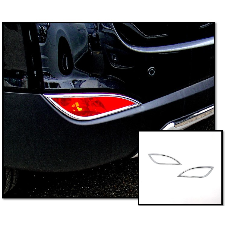 圓夢工廠 Hyundai 現代 IX35 ix35 2010~2015 改裝 鍍鉻銀 後霧燈框貼 後保桿 後反光片飾框