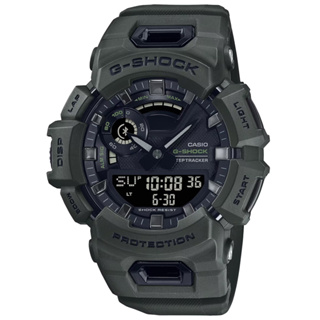 【CASIO】卡西歐 G-SHOCK G-SQUAD 簡約潮流運動藍牙連線雙顯腕錶/軍綠 GBA-900UU-3A