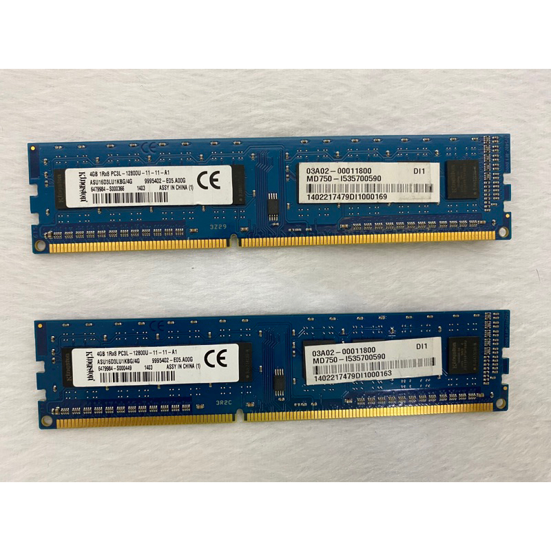 現貨 金士頓Kingston DDR3 1600(單面)4G