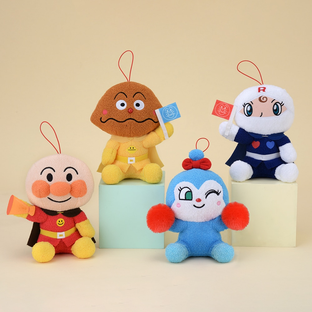『現貨』日本 正版 麵包超人 玩偶 吊飾 娃娃 擺飾 應援團 加油 啦啦隊 大聲公 藍精靈 咖哩麵包超人 螺旋麵包超人