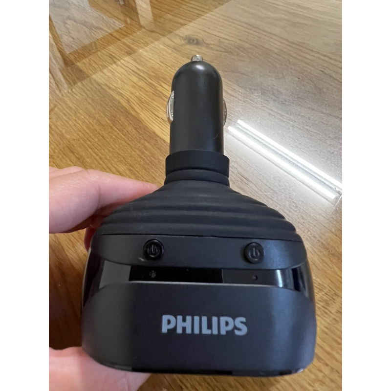 Philips 飛利浦 原廠DLP3521N 電壓LED顯示 點菸器 1轉2-雙USB車充