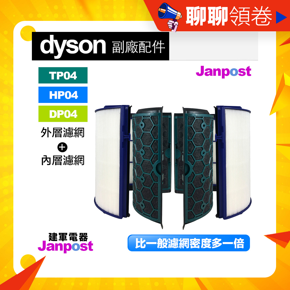 母親節優惠 建軍電器 Dyson 戴森 超高密度 副廠濾網 TP04/HP04/DP04 空氣清淨機 HEPA 活性