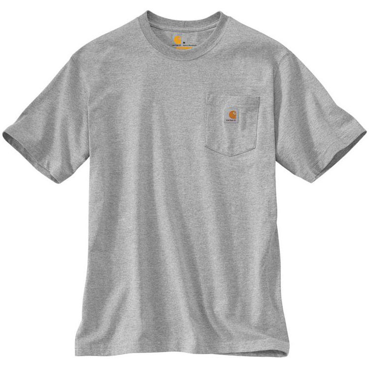 CARHARTT 美版 K87 HGY POCKET TEE 6.75oz 重磅口袋 短T (HGY 淺灰色) 化學原宿