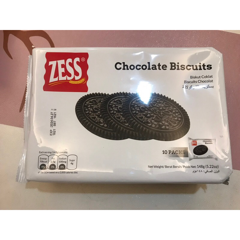 🍬棠棠家 零食小物 ZESS 巧克力風味餅乾🍪 巧克力夾心 馬來西亞 獨立包裝