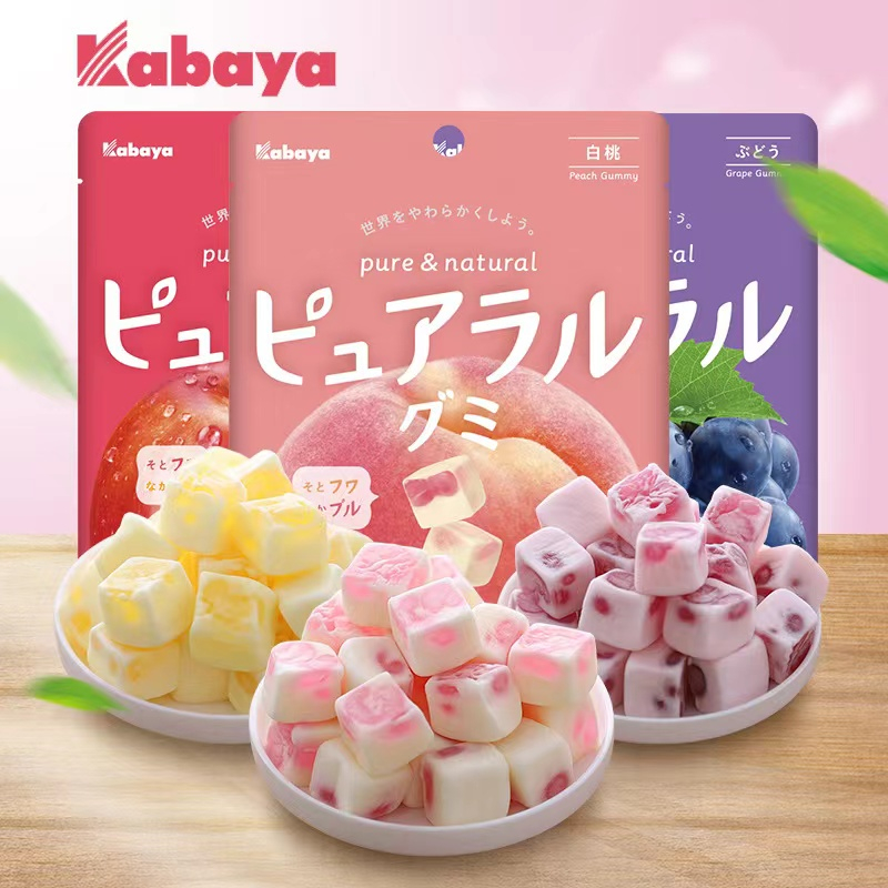 日本製 Kabaya 葡萄軟糖 蘋果軟糖 水蜜桃軟糖 軟糖 檸檬軟糖 草莓軟糖 卡巴 J00053480