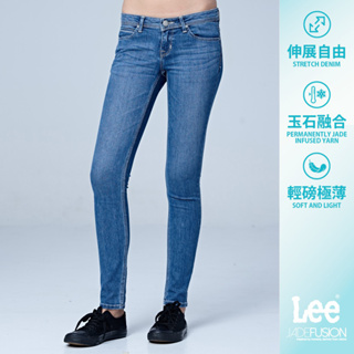 Lee 402 涼感 彈性超低腰緊身窄管牛仔褲 女 Modern Jade Fusion LL1801304AD