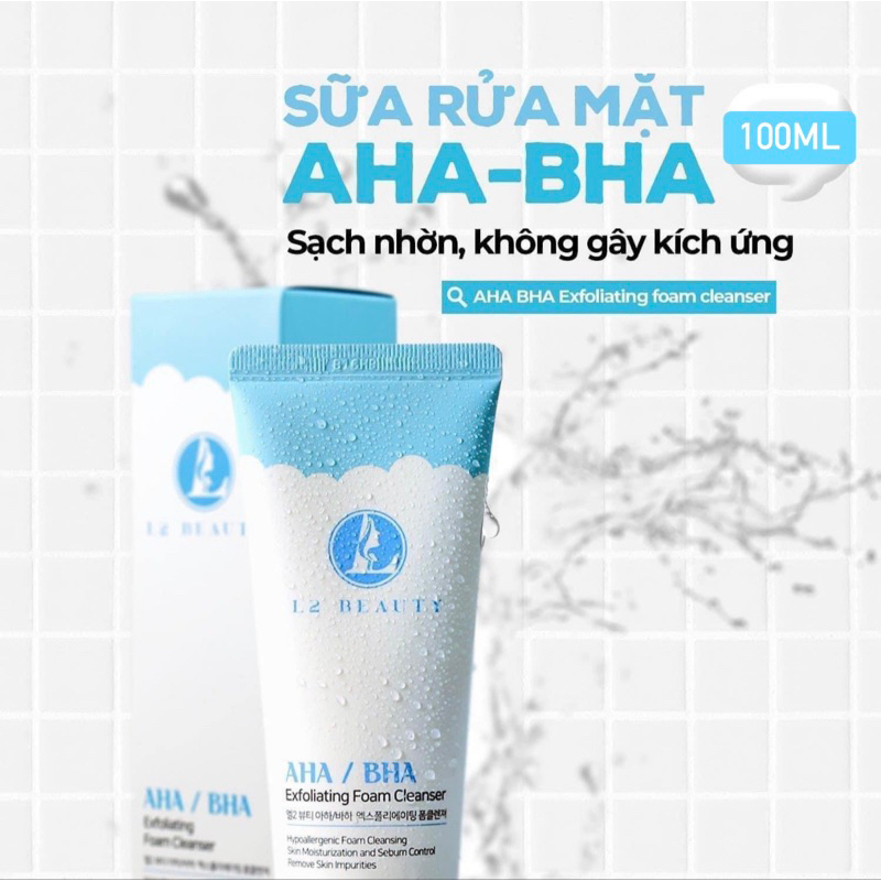 韓國 洗面乳 SỮA RỬA MẶT AHA/BHA L2 BEAUTY Hàn Quốc🇰🇷