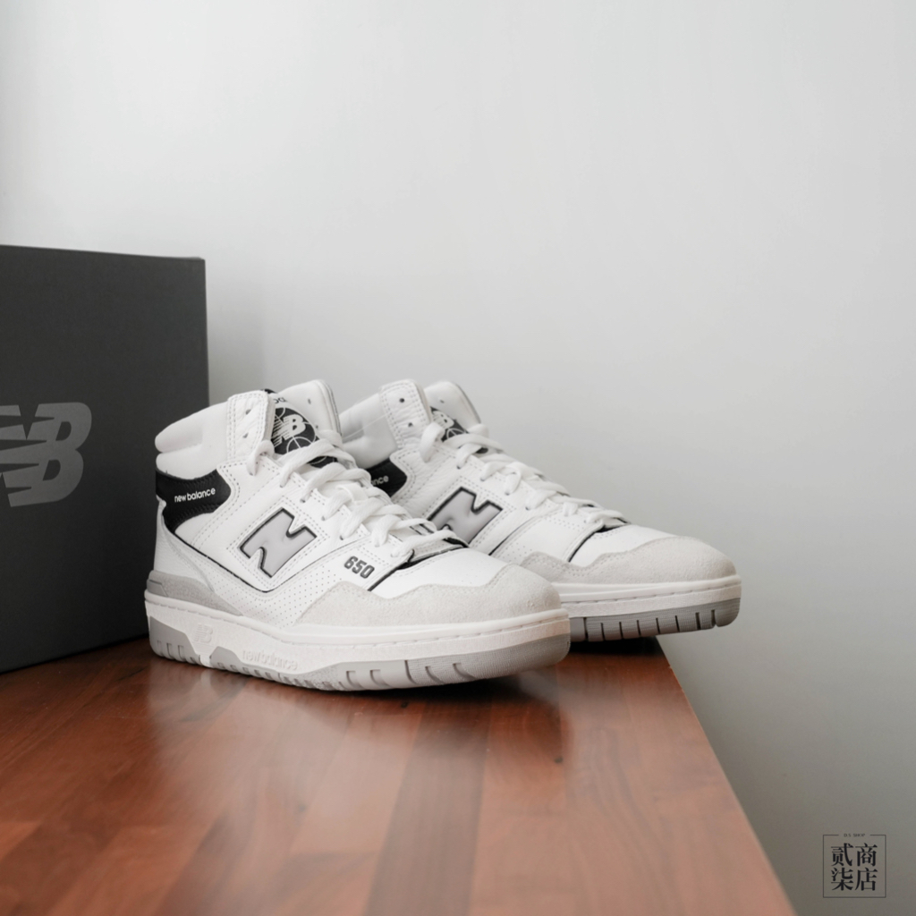 貳柒商店) New Balance 650 男款 白色 白灰 高筒 皮革 復古鞋 休閒鞋 D楦 BB650RWH
