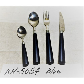 €小歐坊獨家款~不銹鋼食器/餐具組/歐美風牛排刀叉勺/餐具系列/餐廚用品 KH-5054 藍色塑柄 TABLEWARE