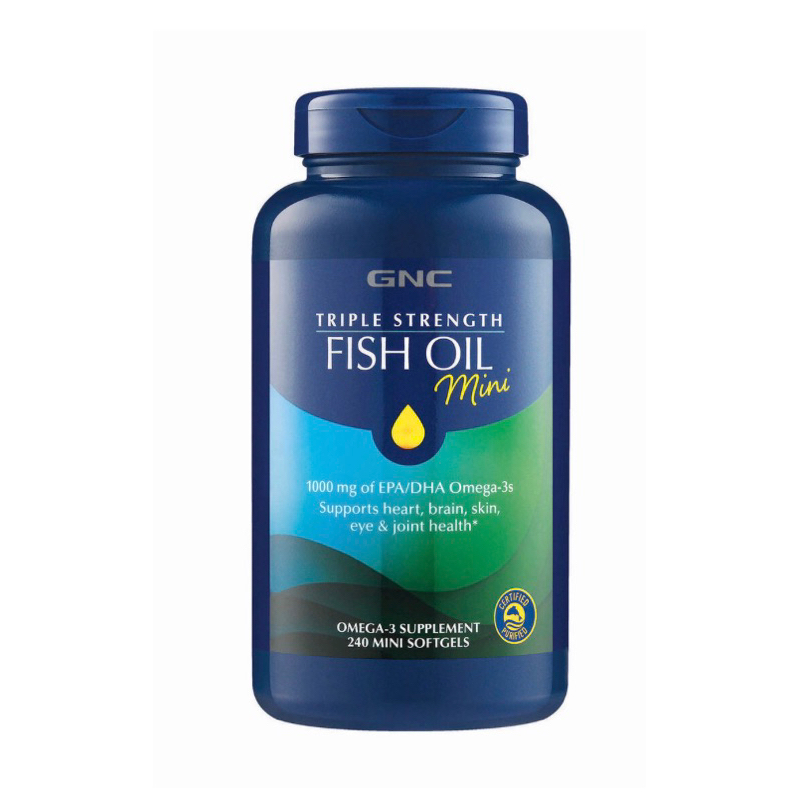 （全新） 現貨 GNC – 三倍超級魚油 迷你膠囊裝 240粒