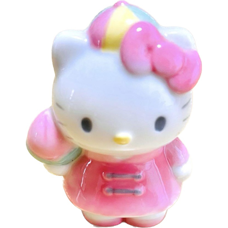 Hello Kitty中華桃子系列牙籤罐公仔