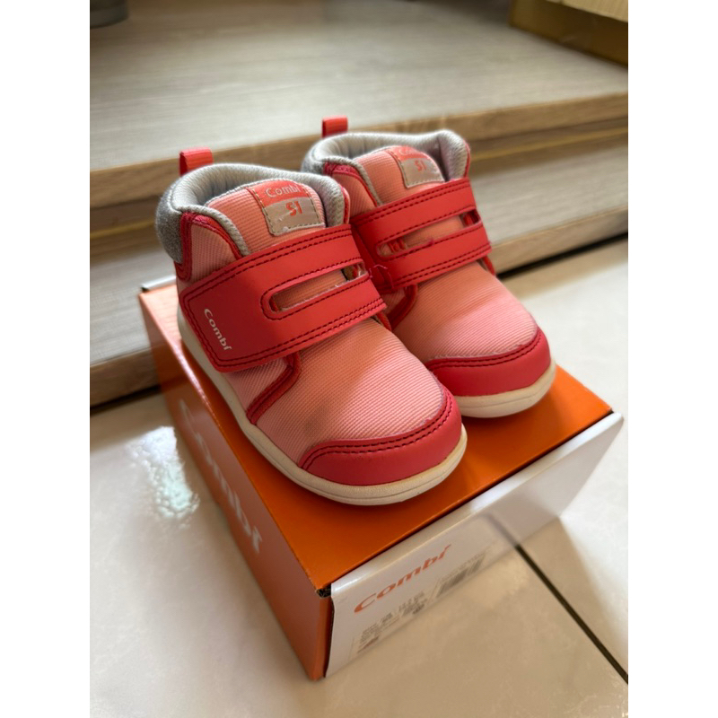 二手鞋 Combi S1 高筒鞋 粉色 14.5 寬版 8成新