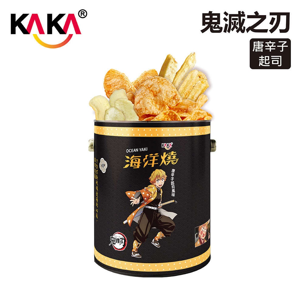 KAKA 海洋燒X鬼滅之刃 海鮮餅乾 180g 唐辛子起司風味(善逸)