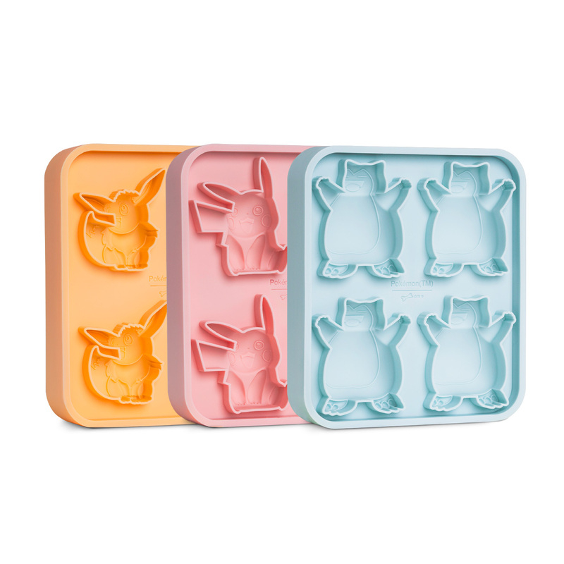 BONE-寶可夢造型製冰盒 皮卡丘 卡比獸 伊布 冰塊盒 3D 夏天 冰 飲料 矽膠