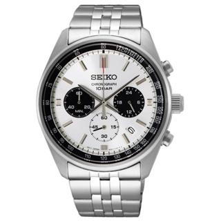 SEIKO 精工CS系列 三眼計時潮男腕錶-黑白41.5mm(SSB425P1/8T63-00W0S 熊貓錶)SK028