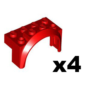 LEGO 76914 6441691 3387 紅色 2x4x2 汽車 輪拱 輪弧 (4顆合售)