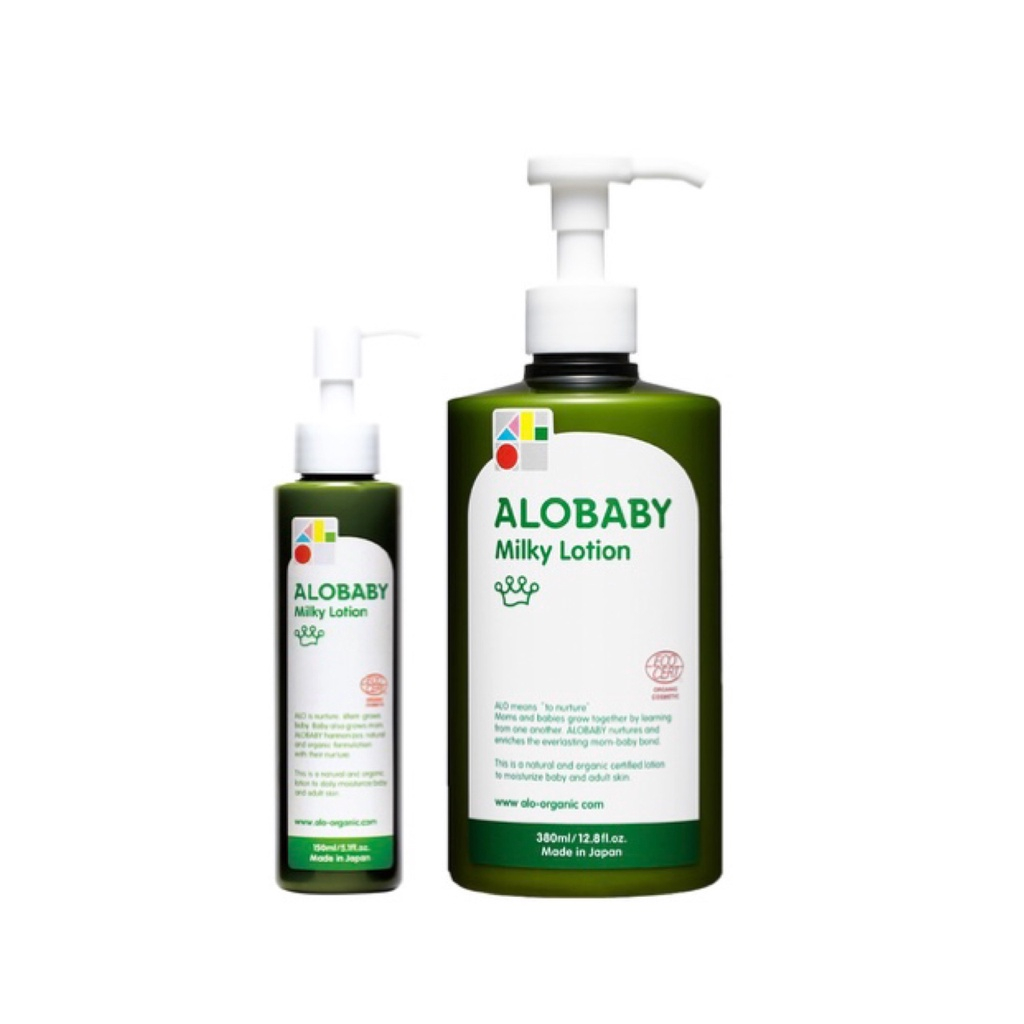 《現貨》日本製 ALOBABY 寶寶牛奶潤膚 乳液 150ml 日本 380ml 日本