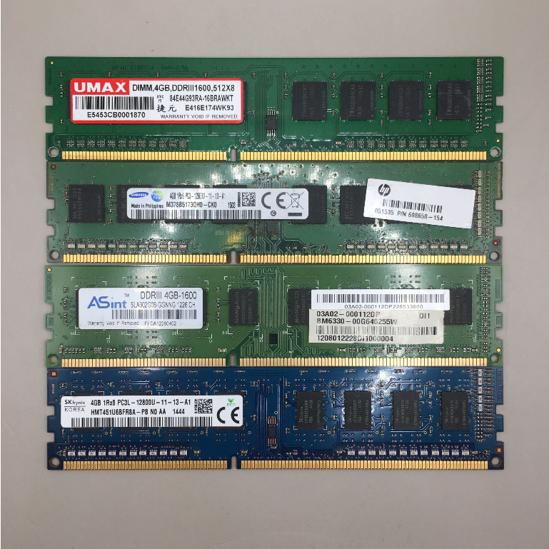 桌機記憶體 - DDR3 - 1600 - 4G PC3 12800U/E PC3L 12800U 單雙 隨機出貨-R2