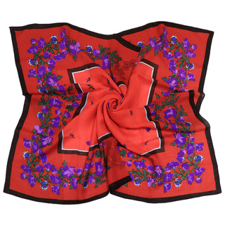 Dior迪奧古典花卉羊毛混絲大披肩圍巾(紅色)｜GoBrand購名牌