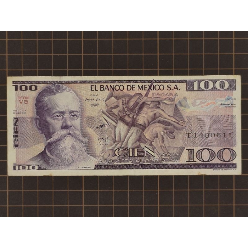 【新竹黃生生】墨西哥 紙鈔 500 披索 1982年《品相 XF》