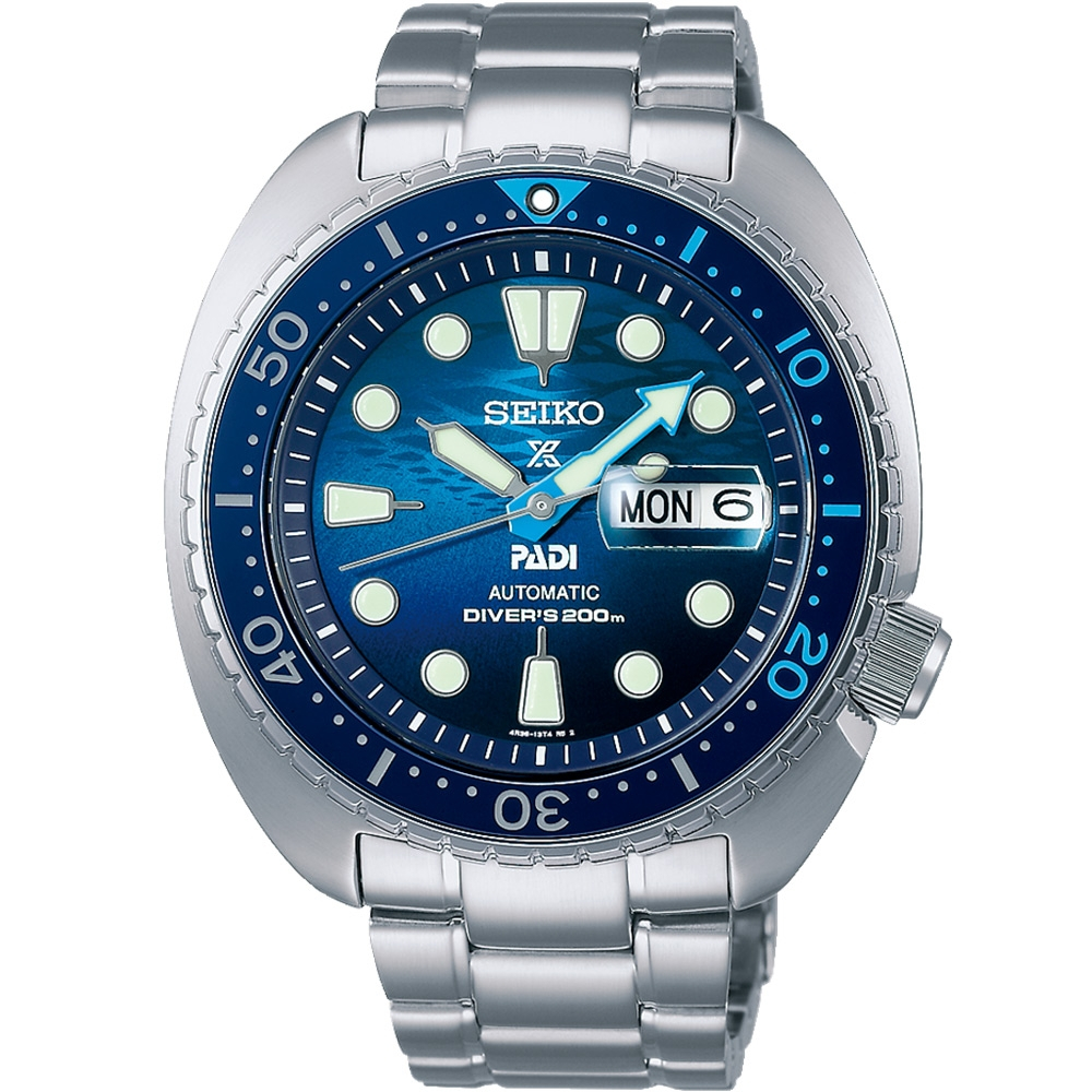 SEIKO 精工 PROSPEX 系列 PADI 特別版 海龜 潛水機械腕錶-4R36-06Z0F/SRPK01K1