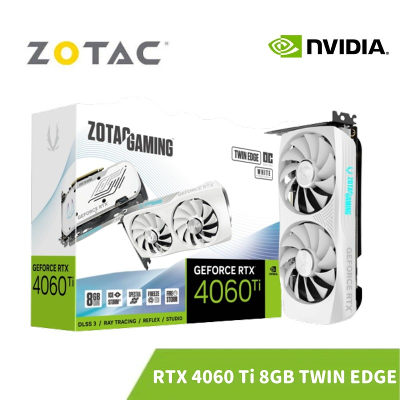 ZOTAC 索泰 GAMING GeForce RTX 4060 Ti 8GB Twin Edge OC White 顯