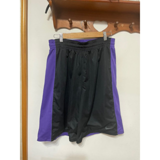 nike 黑紫拼色 雙面穿 球褲 運動短褲 男 XL碼