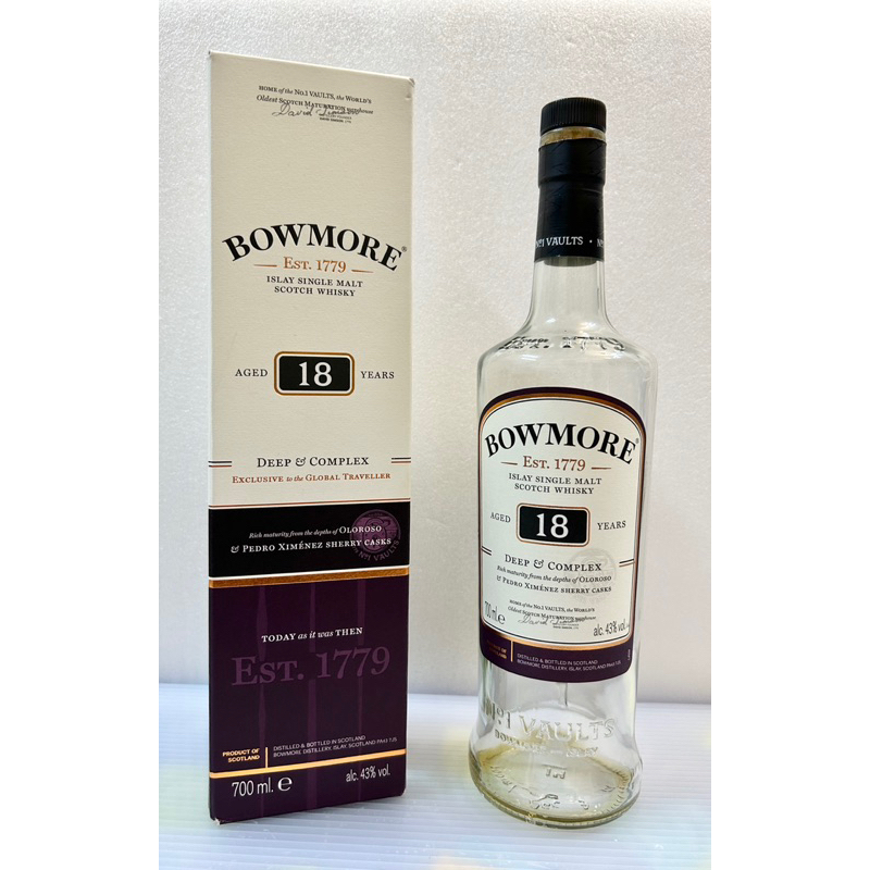 波摩 18 年單一純麥威士忌 0.7L「空酒瓶+空盒」