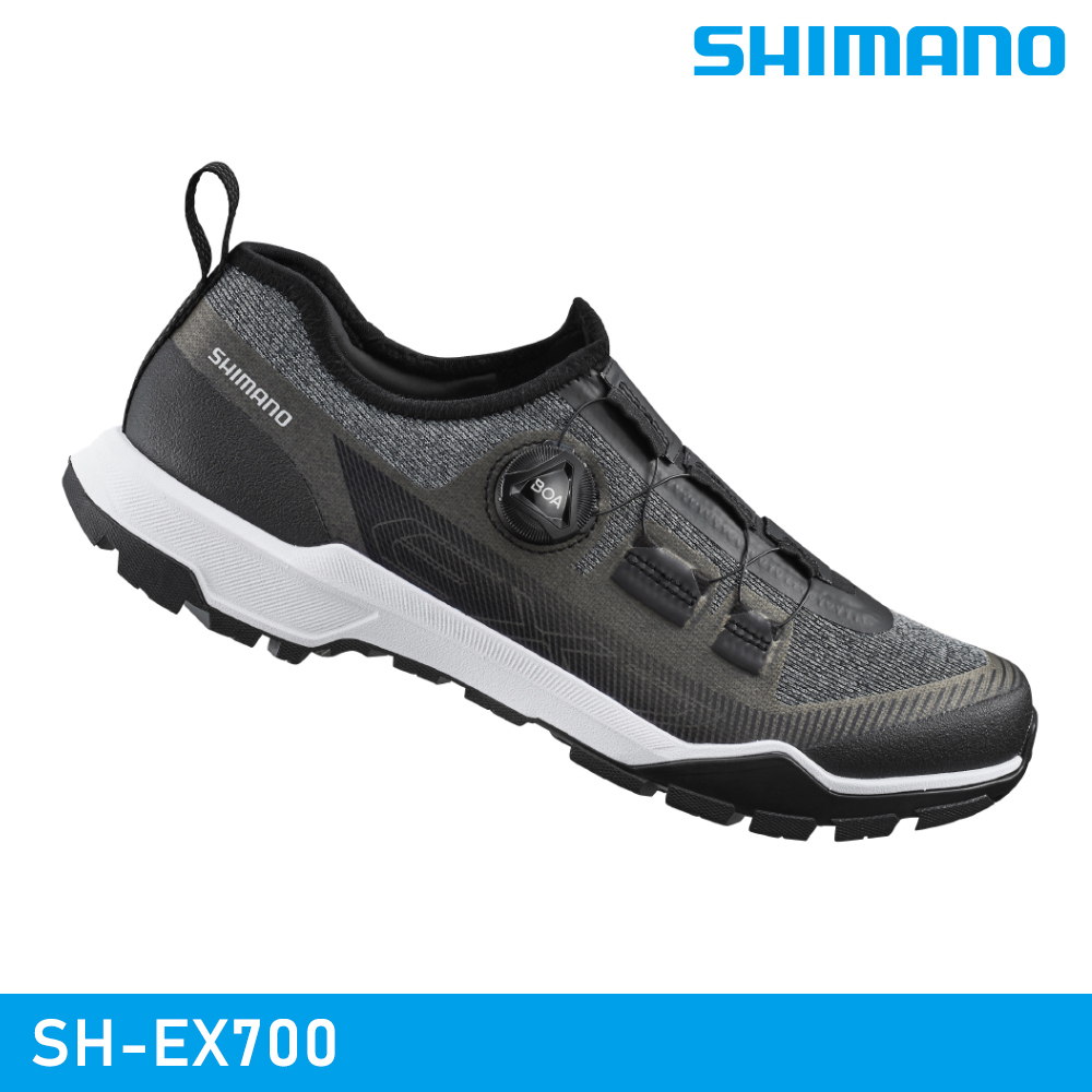 SHIMANO SH-EX700 SPD自行車卡鞋-黑色 / 抓地力強的 ULTREAD EX 橡膠外底