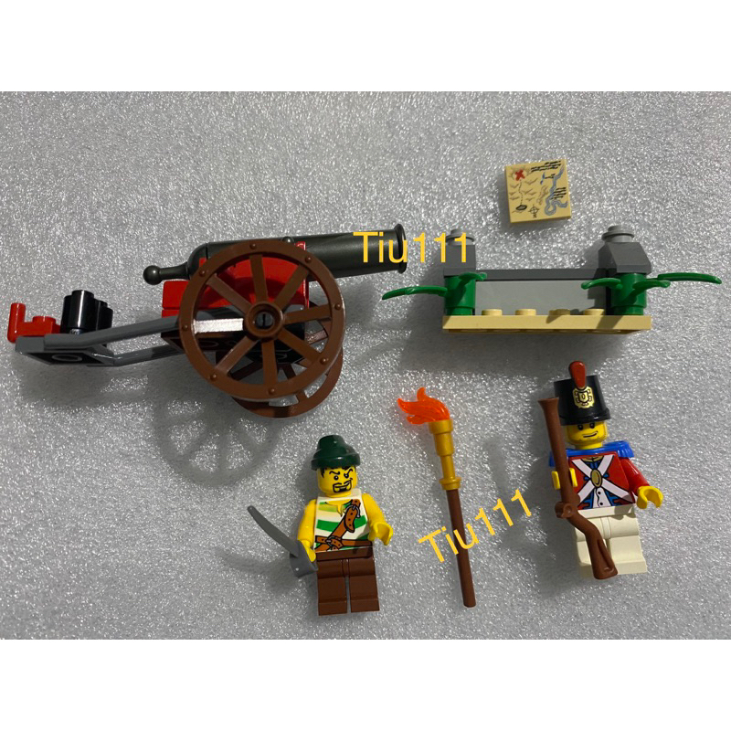 二手商品 有缺件 樂高 LEGO 6239 cannon battle 加農炮 海盜 士兵
