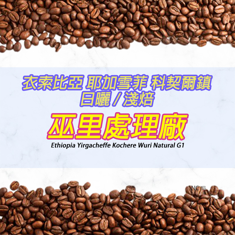 【衣索比亞 耶加雪菲 巫里G1】日曬處理法 / 淺烘焙 咖啡豆- Neo Cafe