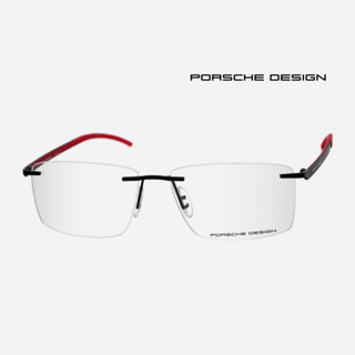 PORSCHE DESIGN P8341 保時捷眼鏡｜商務復古紅色方形無框眼鏡 男生品牌眼鏡框【幸子眼鏡】