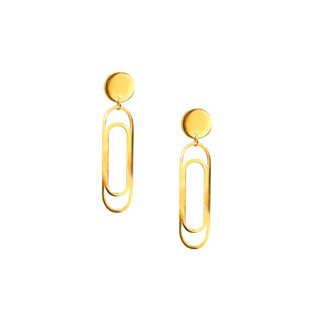 【良和時尚珠寶】 簡約迴紋針耳環 黃金耳環 9999純金黃金